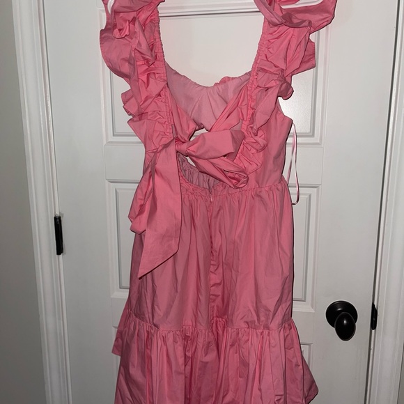 Chic Pink Ruffled Dress - Picture 2 of 3